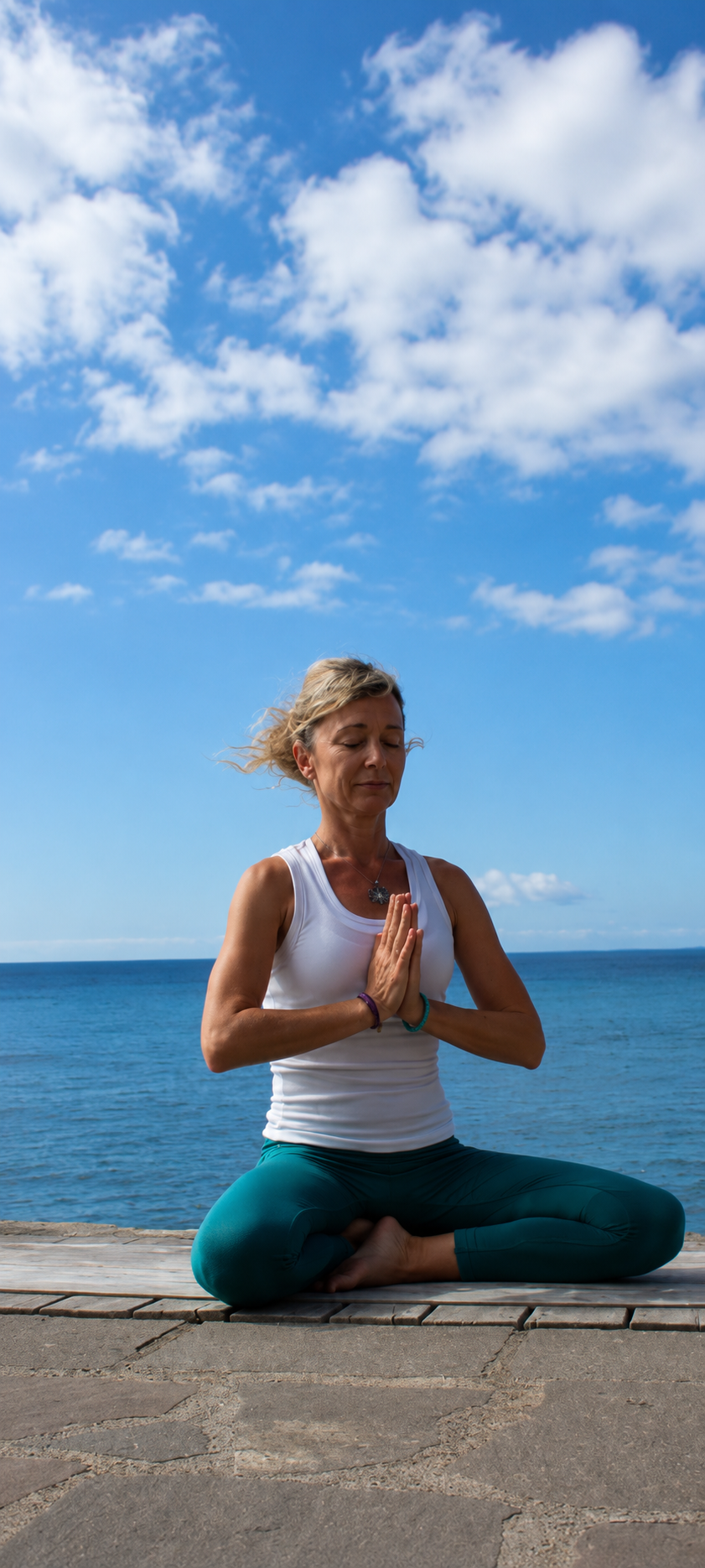 Laura B. teaching Hatha, Vinyasa, Yin, Restorative, Bhakti classes